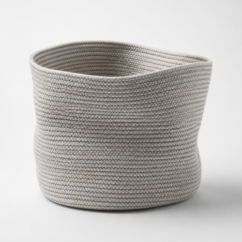 Cesta de almacenamiento en cuerda de algodon