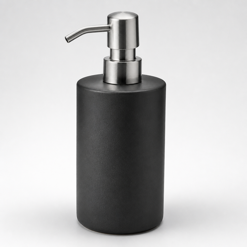 Dispensador de jabon en ceramica negra