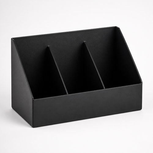 Organizador de escritorio en acero negro