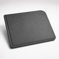 Tabla de picar rectangular en composite gris carbon con canal perimetral