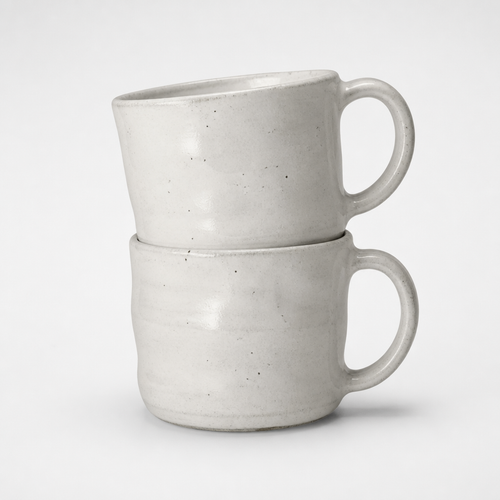 Set de 2 mugs en gres artesanal