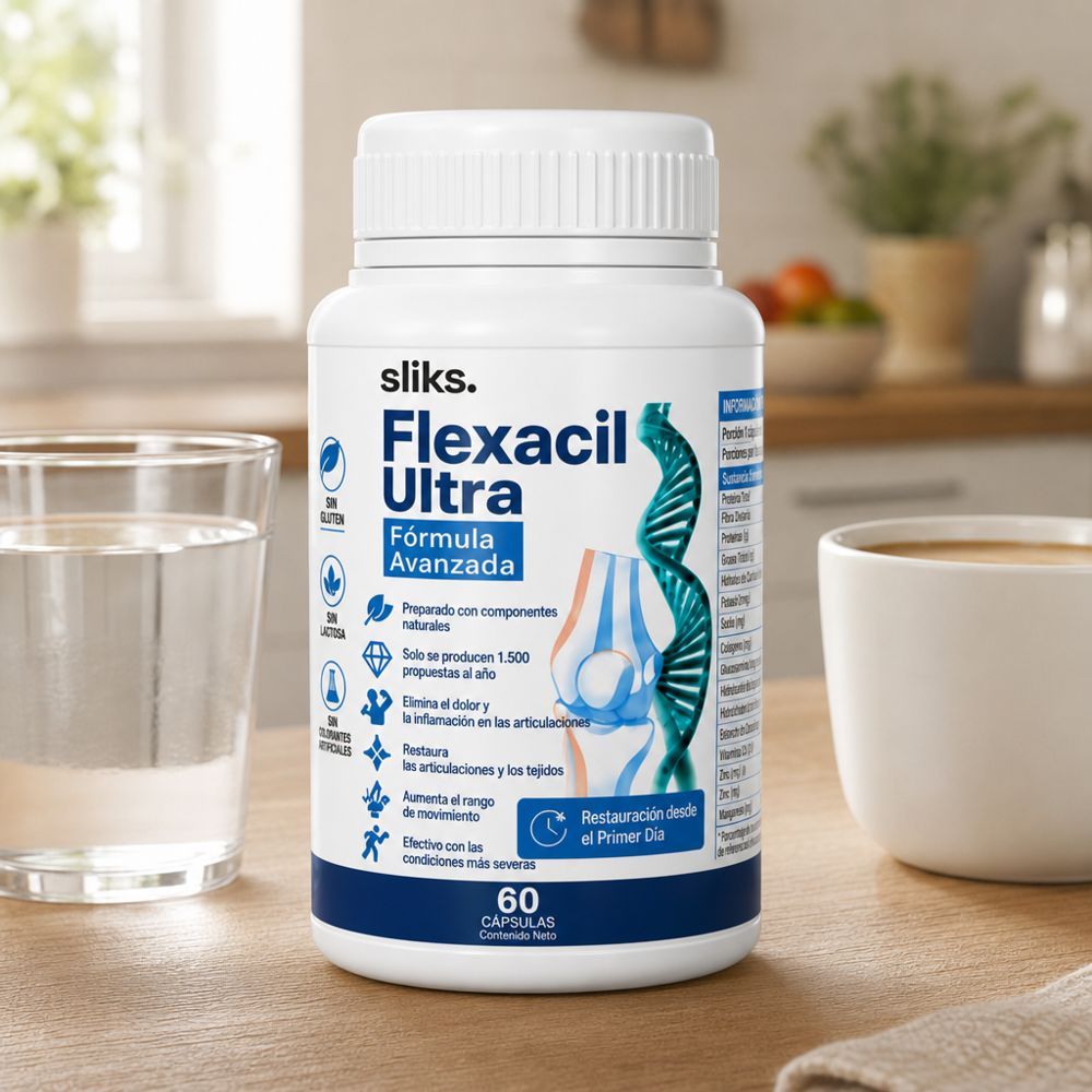 Flexacil Ultra en la mesa del desayuno