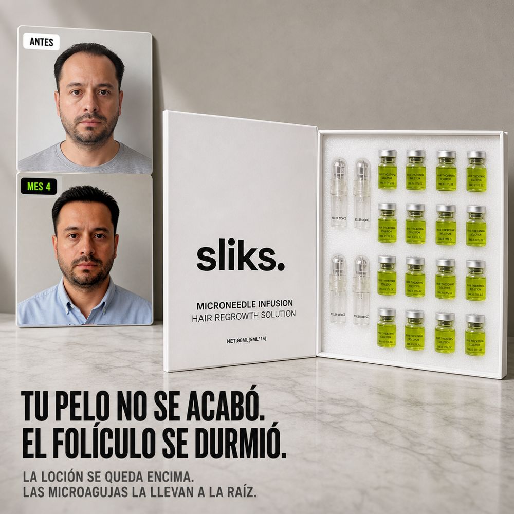 Microneedle Infusion de sliks para entradas y coronilla